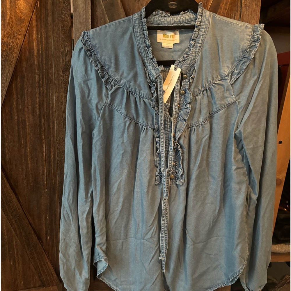 Maeve NWT light weight denim top